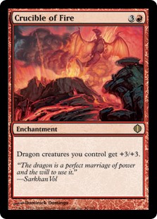 Crucible of Fire
 Dragon creatures you control get +3/+3.